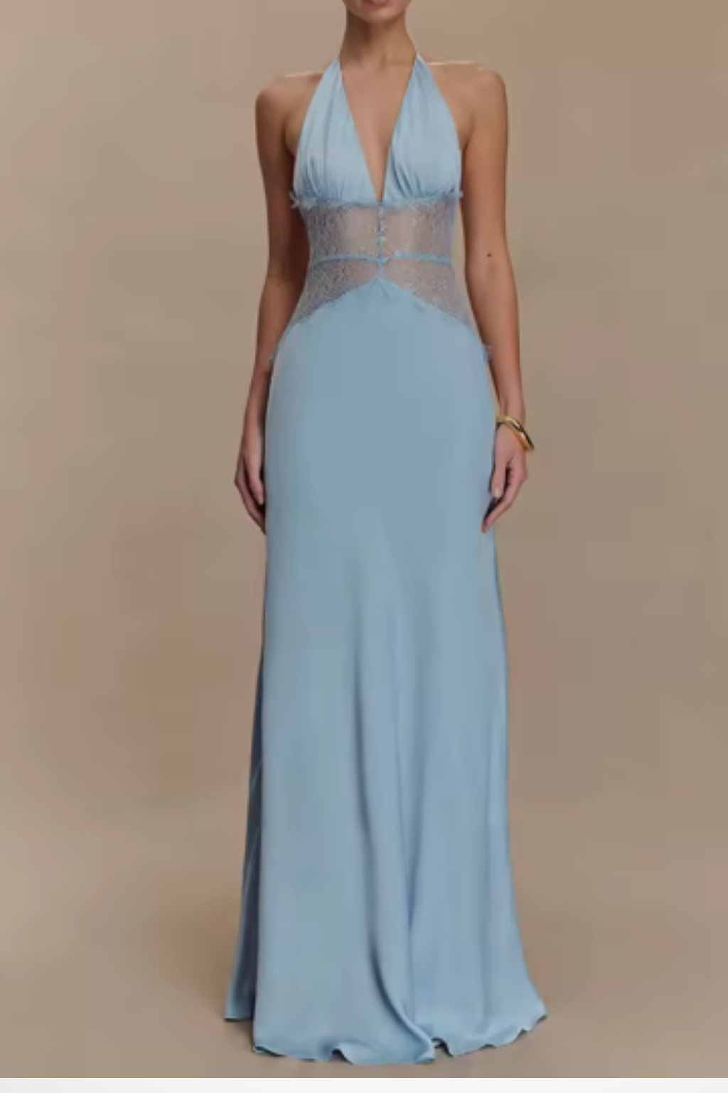 Imogen | Women Halter Neck Backless Maxi Wedding Guest Dress