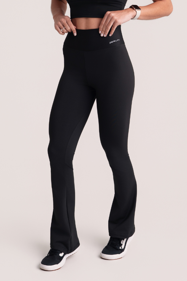 Kit 2 Calça Flare Fitness Feminina Flow Zero Transparência