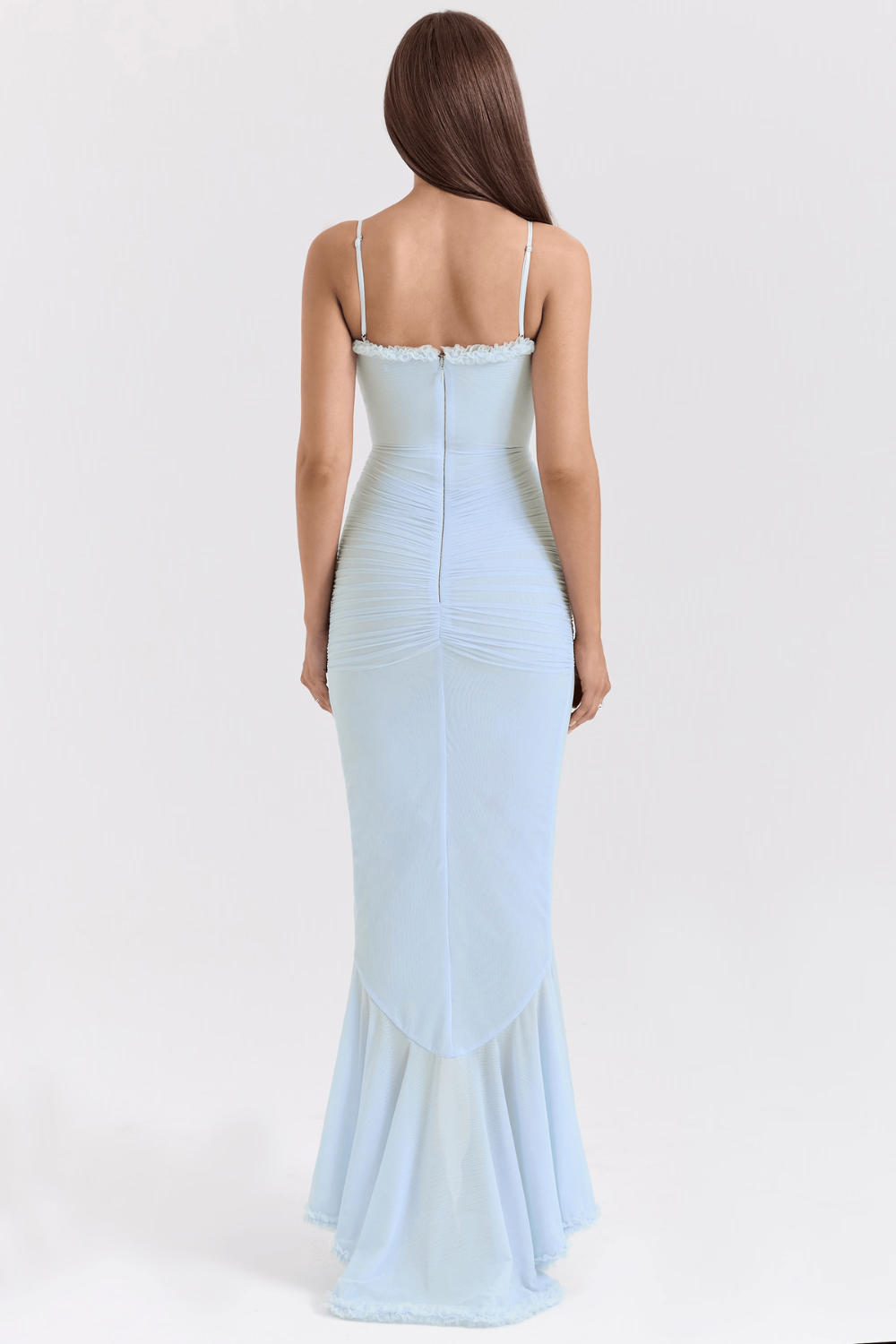 Maxikleid Melina – fließender Schnitt aus Polyester, schlicht & stilvoll