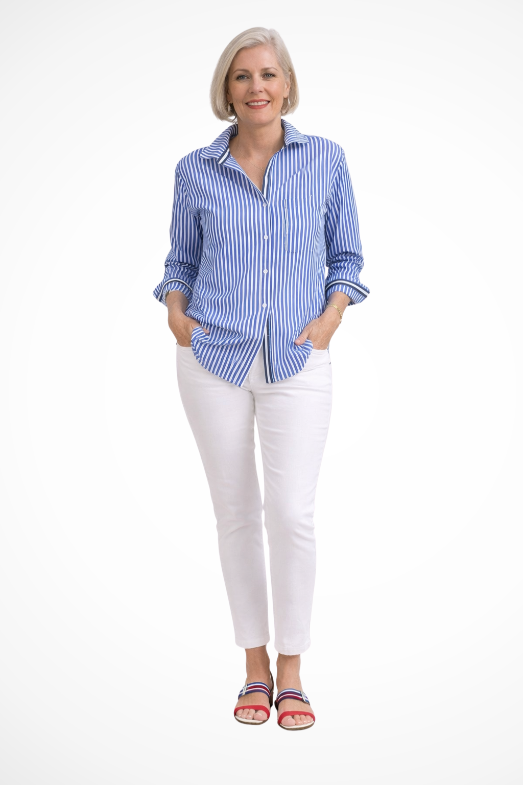 Margot | Women Striped Oversized Long Sleeve Shirt