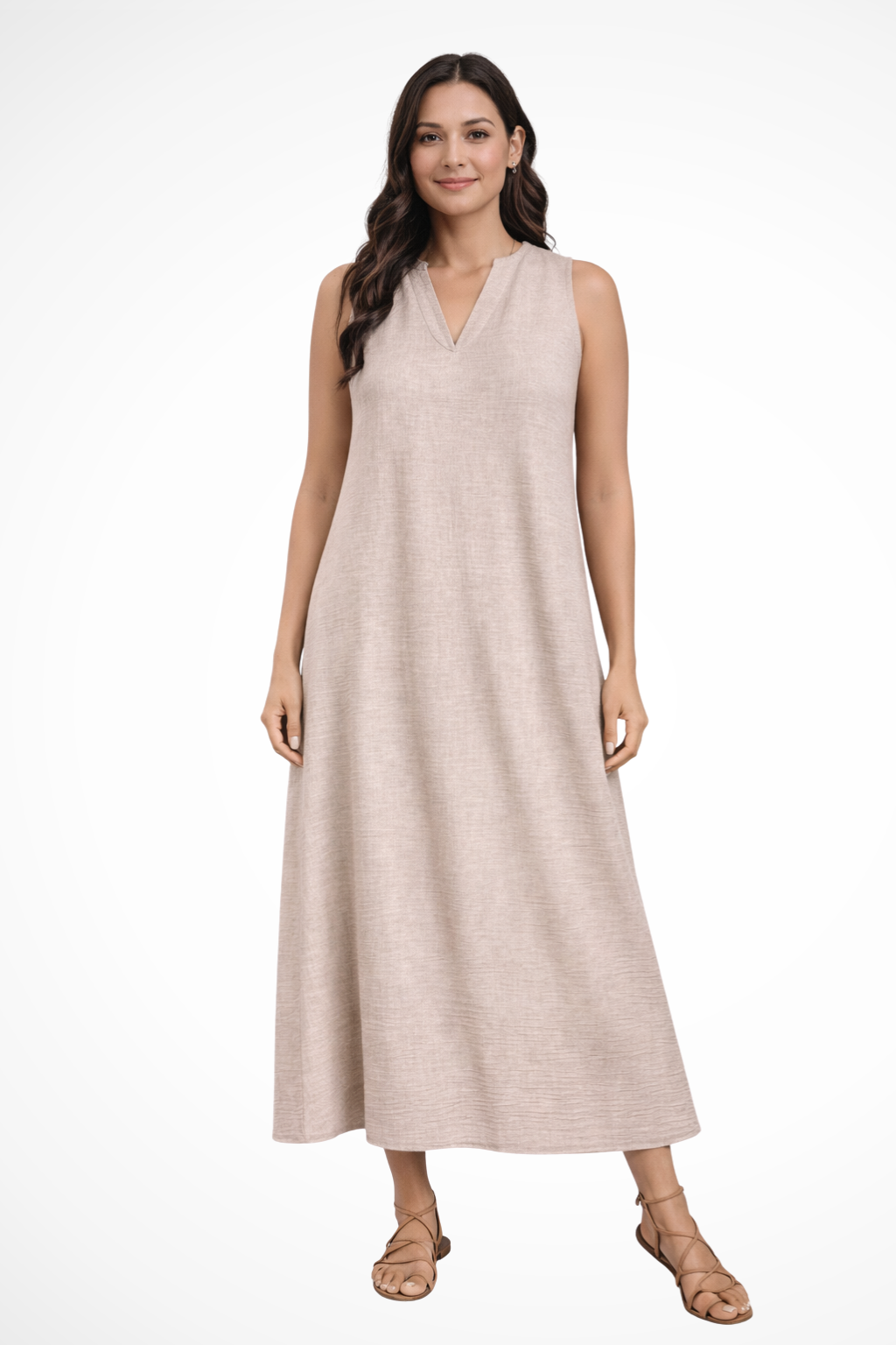 Edith | Women’s Sleeveless V Neck Maxi Summer Dress
