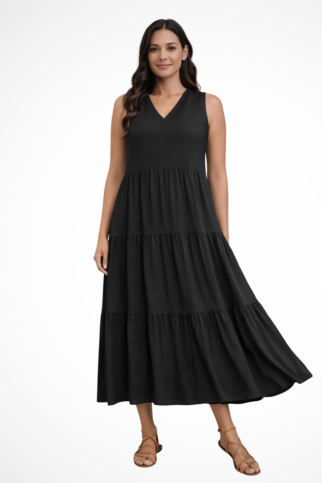 Florence | Women’s Sleeveless Tiered Maxi Summer Dress