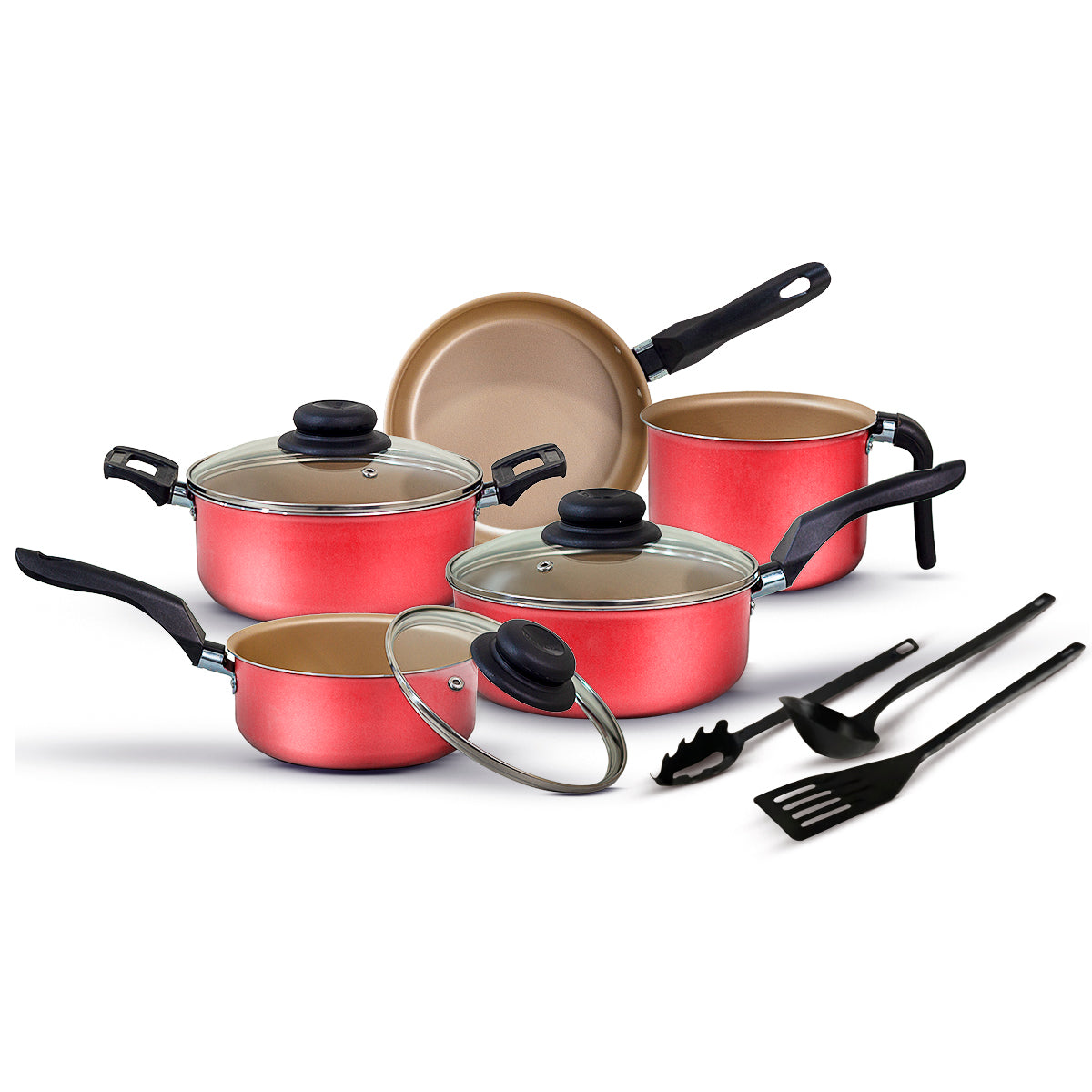 Jogo de Panelas Antiaderente 8 Peças - Teflon