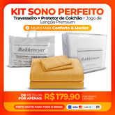 Kit Sono Perfeito - Travesseiro + Protetor de Colchão + Jogo de Lençóis Premium