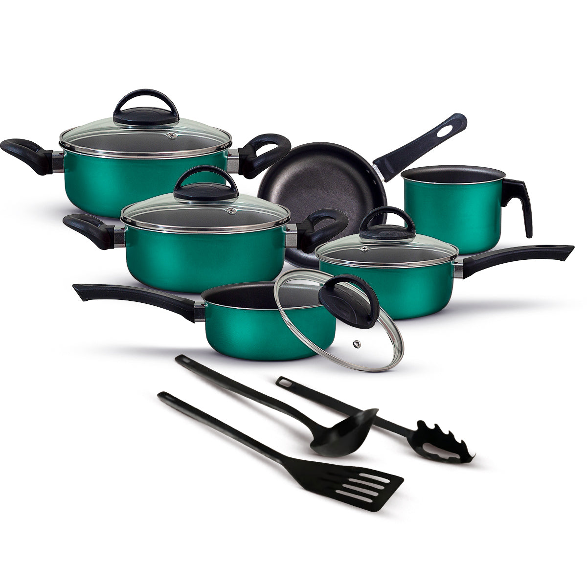 Jogo de Panelas Antiaderente 9 Peças - Teflon