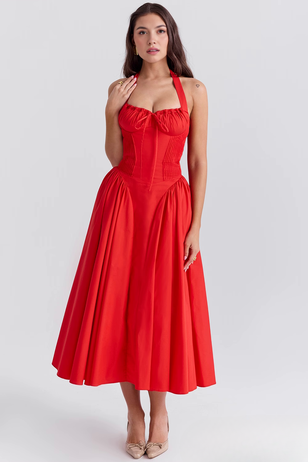 Midikleid Lena – figurformend aus Polyester