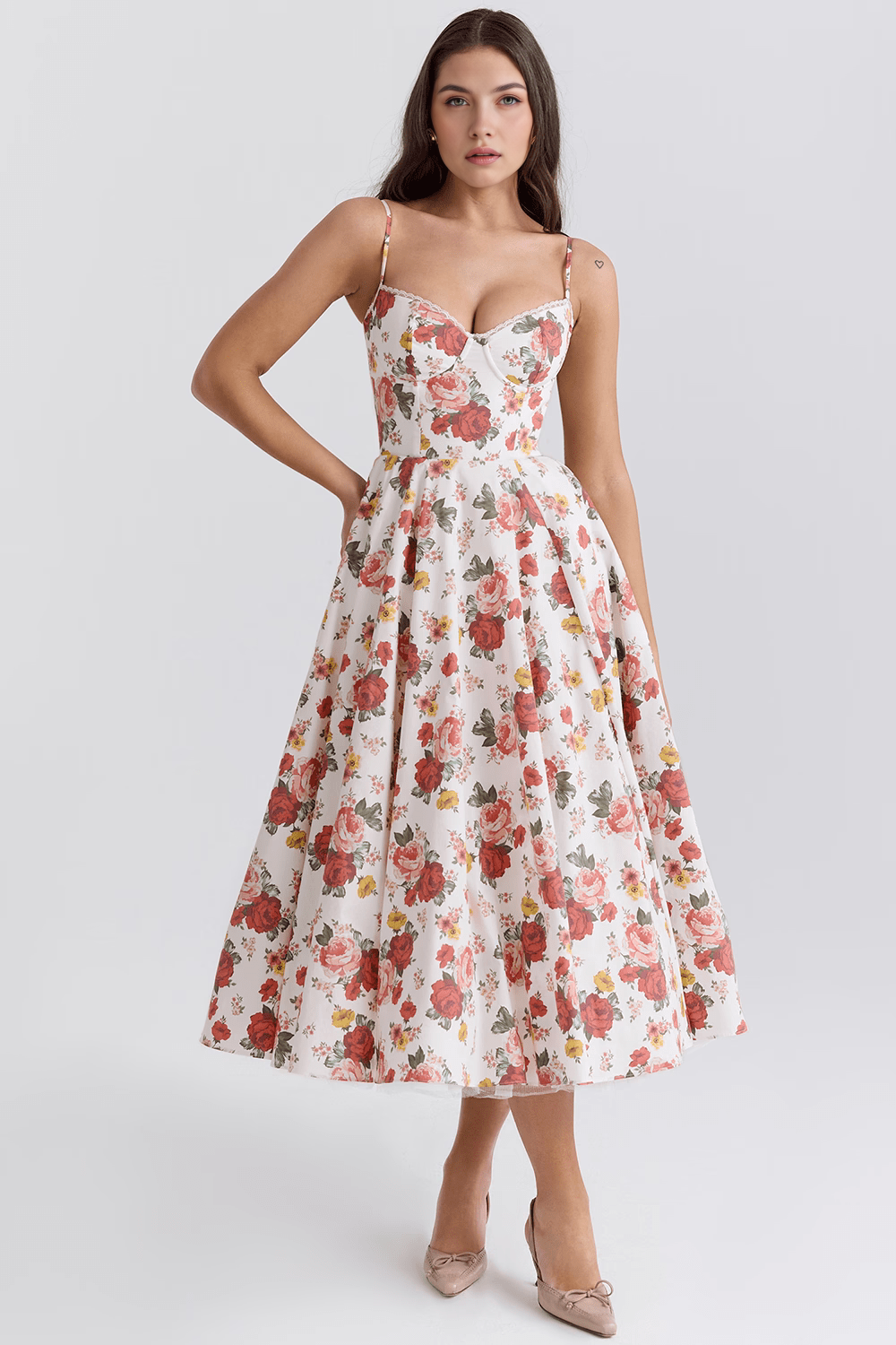 Midikleid Elisa – doppellagiges Design aus Polyester