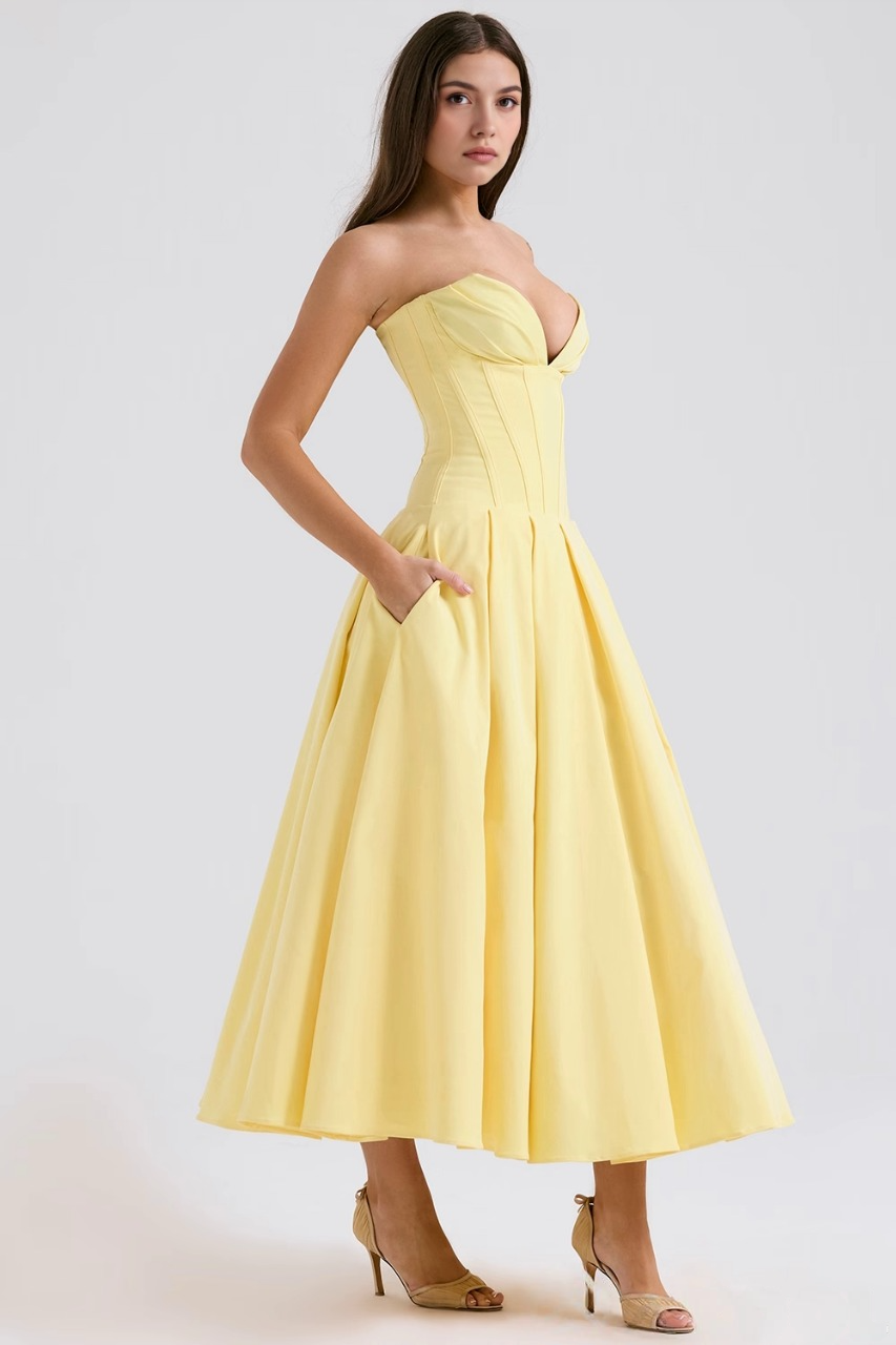 Maxikleid Lea – figurformend aus Polyester, eleganter Schnitt