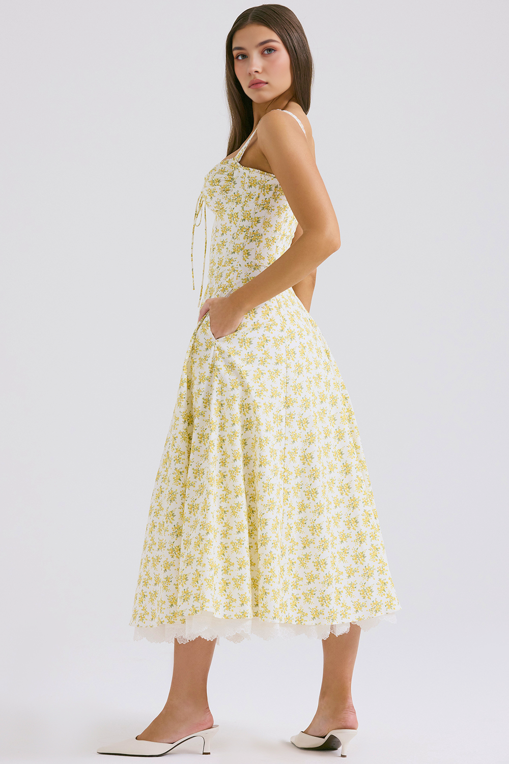 Midikleid Helena – mit Bustier und Spitze aus Polyester
