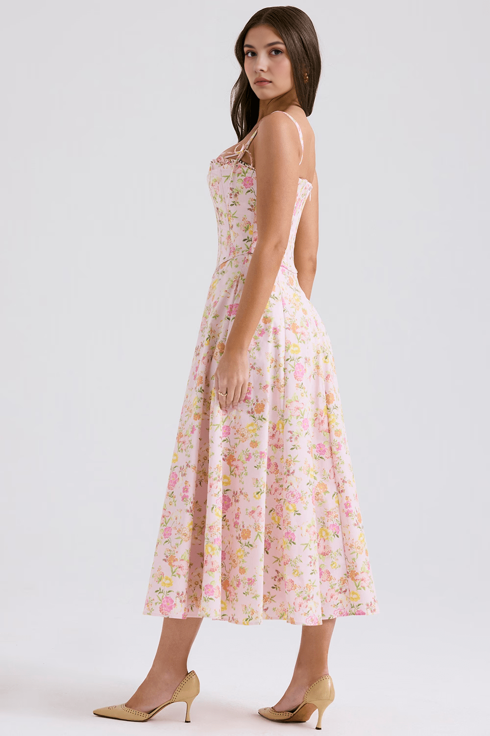 Midikleid Theresa – mit abnehmbarem Korsett aus Polyester