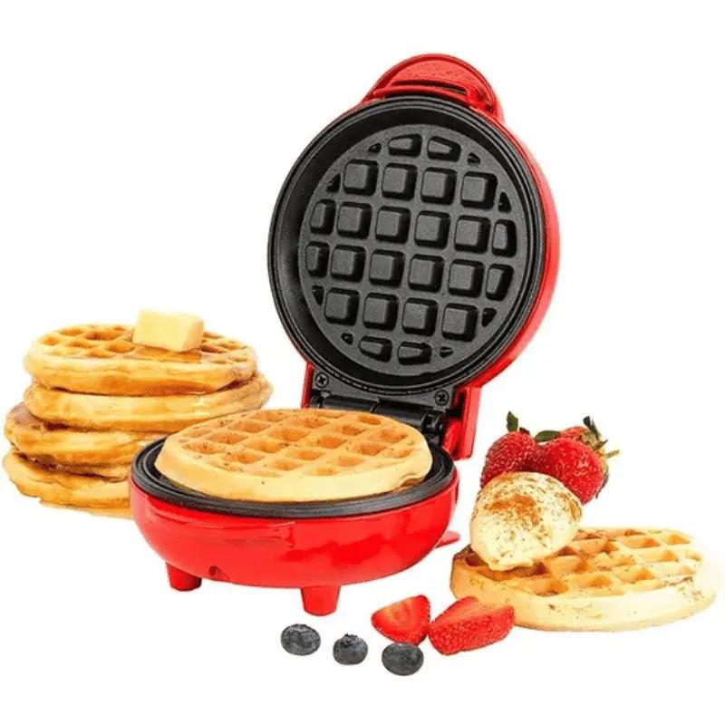 Máquina de Waffle Elétrica Antiaderente — Prática, Rápida e Waffles Perfeitos em Minutos