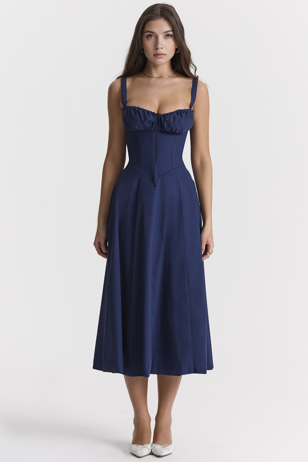 Midikleider Anna & Sophie – Klassischer Look aus Polyester | Kaufe 1, erhalte 2