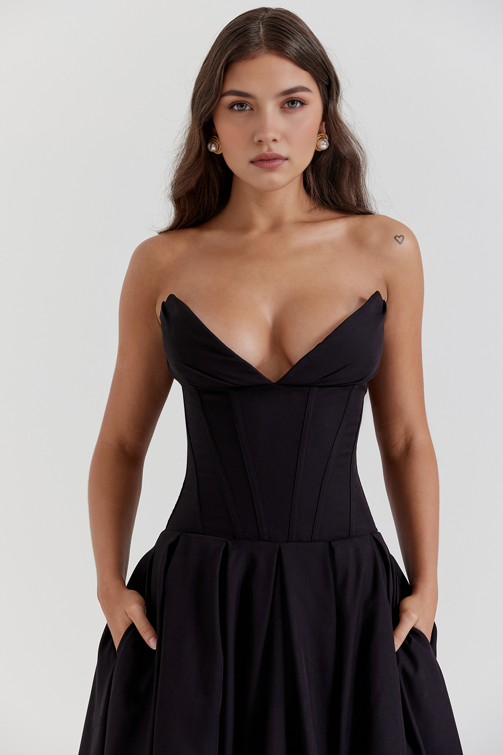 Maxikleid Lea – figurformend aus Polyester, eleganter Schnitt