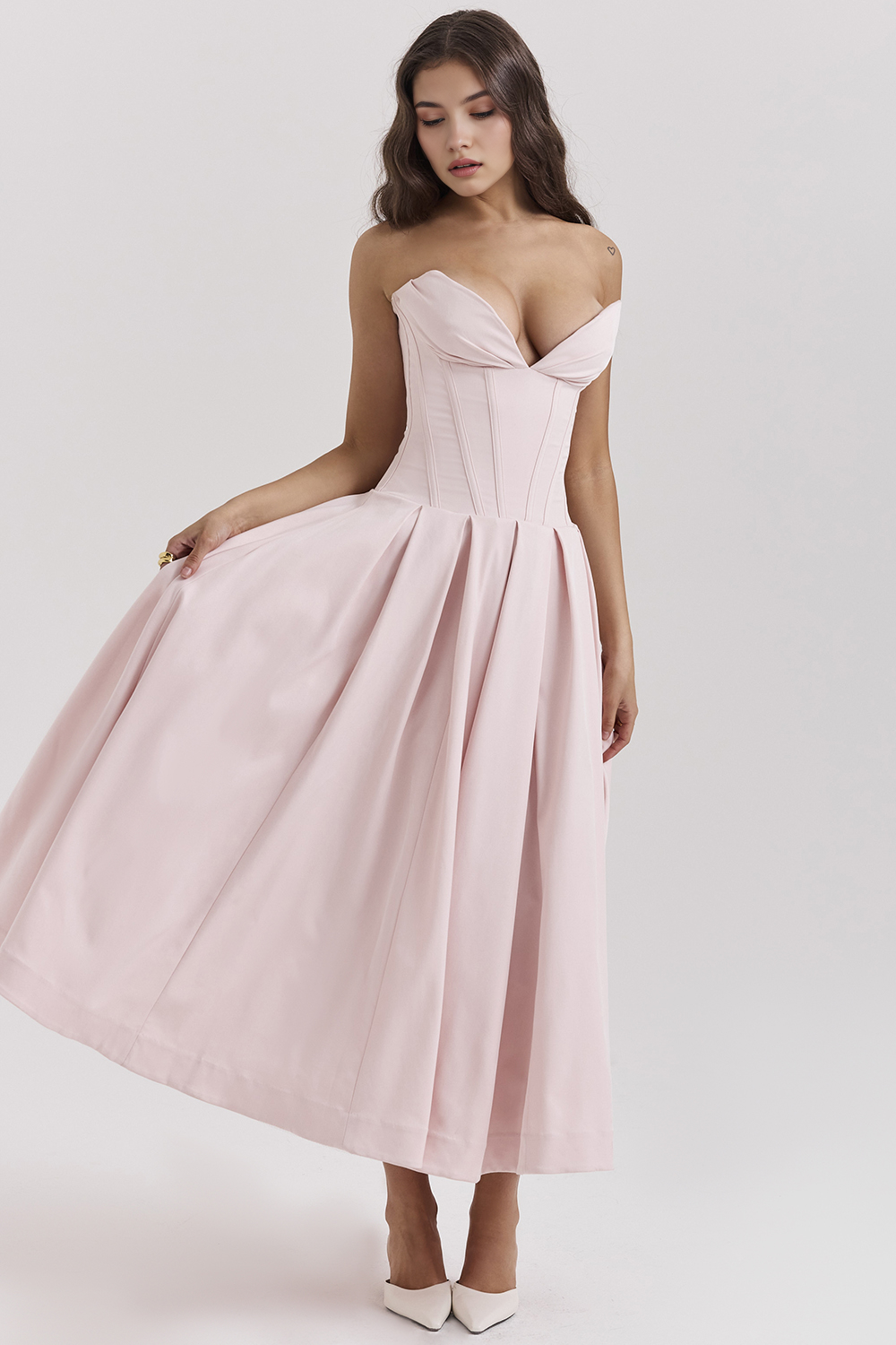 Maxikleid Lea – figurformend aus Polyester, eleganter Schnitt