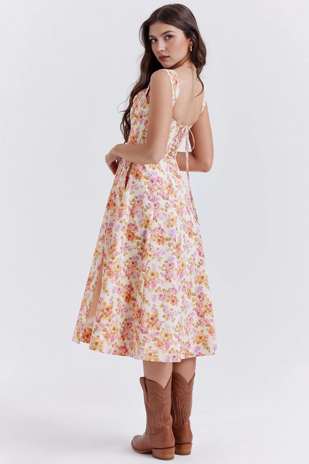 Midikleid Sophie – mit floraler Spitze aus Polyester