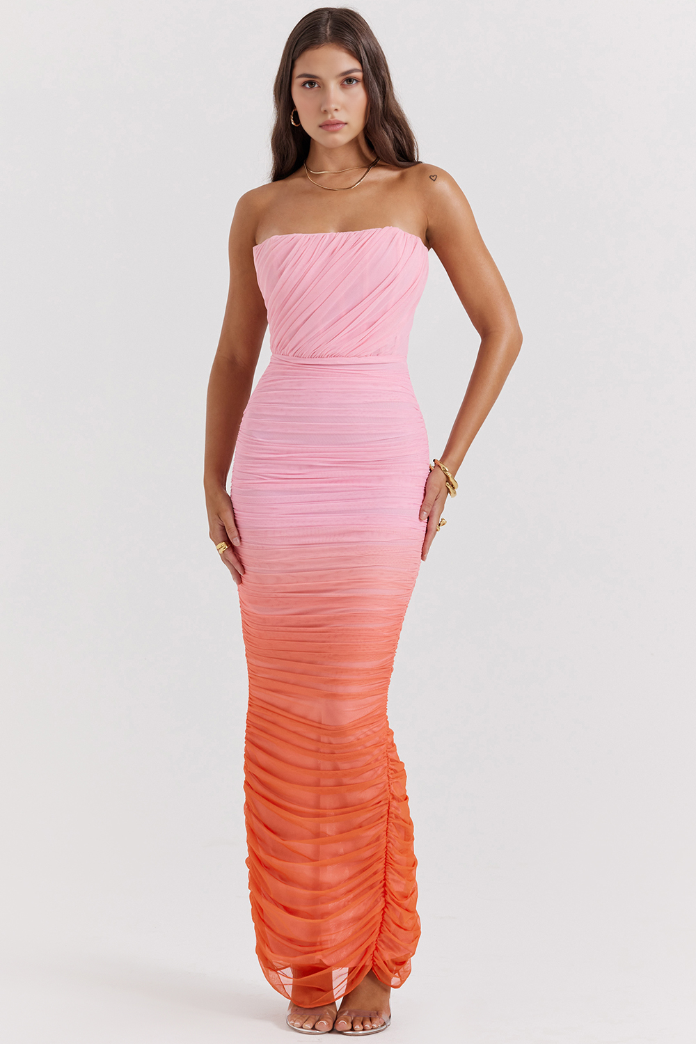 Maxikleid Sophie – aus Polyester, fließend mit klassischem Schnitt