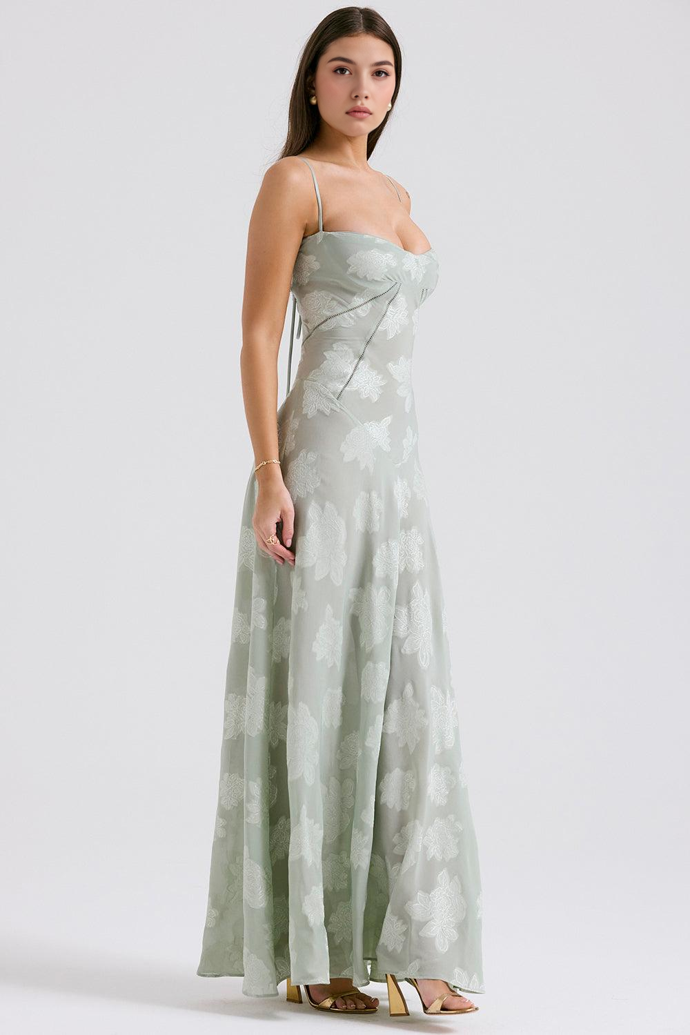 Maxikleid Miriam – luxuriöses Modell aus Polyester, fließend & charmant