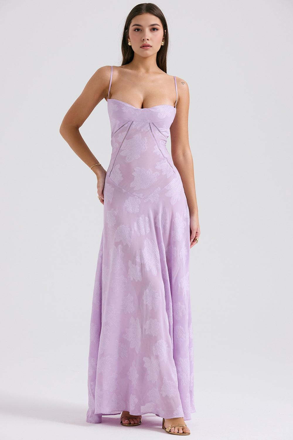 Maxikleid Miriam – luxuriöses Modell aus Polyester, fließend & charmant