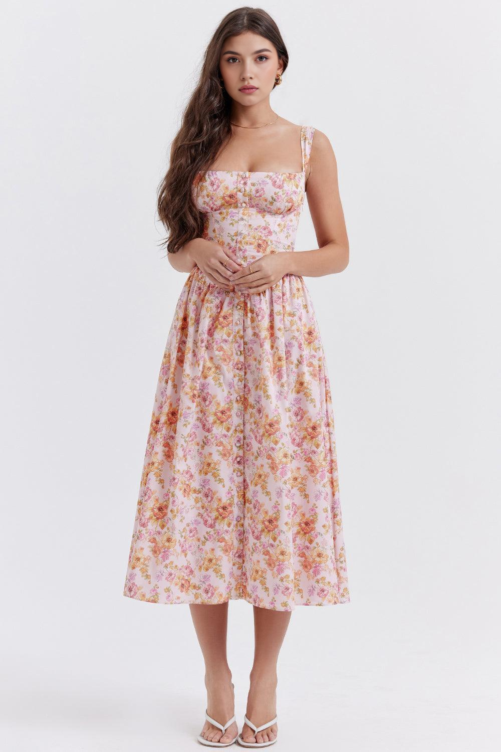 Midikleid Clara – aus Chiffon (Polyester), romantischer Stil