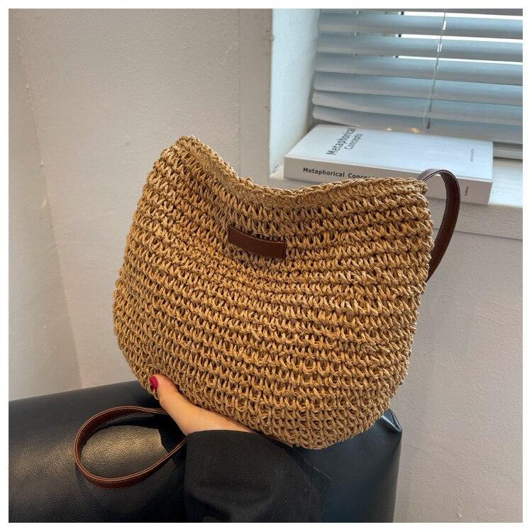 (Compre 01 Leve 02) Bolsa de Palha Trançada Artesanal - Tropical