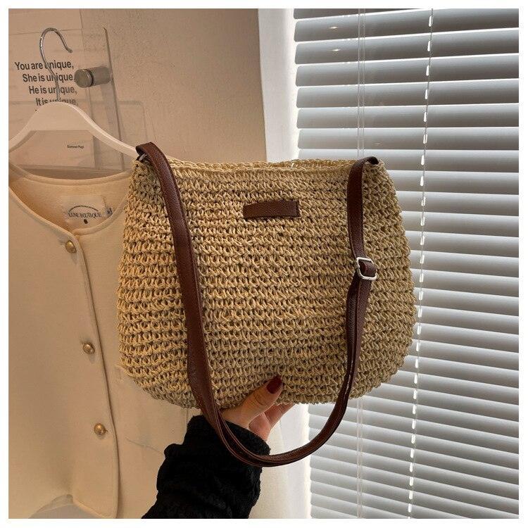 (Compre 01 Leve 02) Bolsa de Palha Trançada Artesanal - Tropical