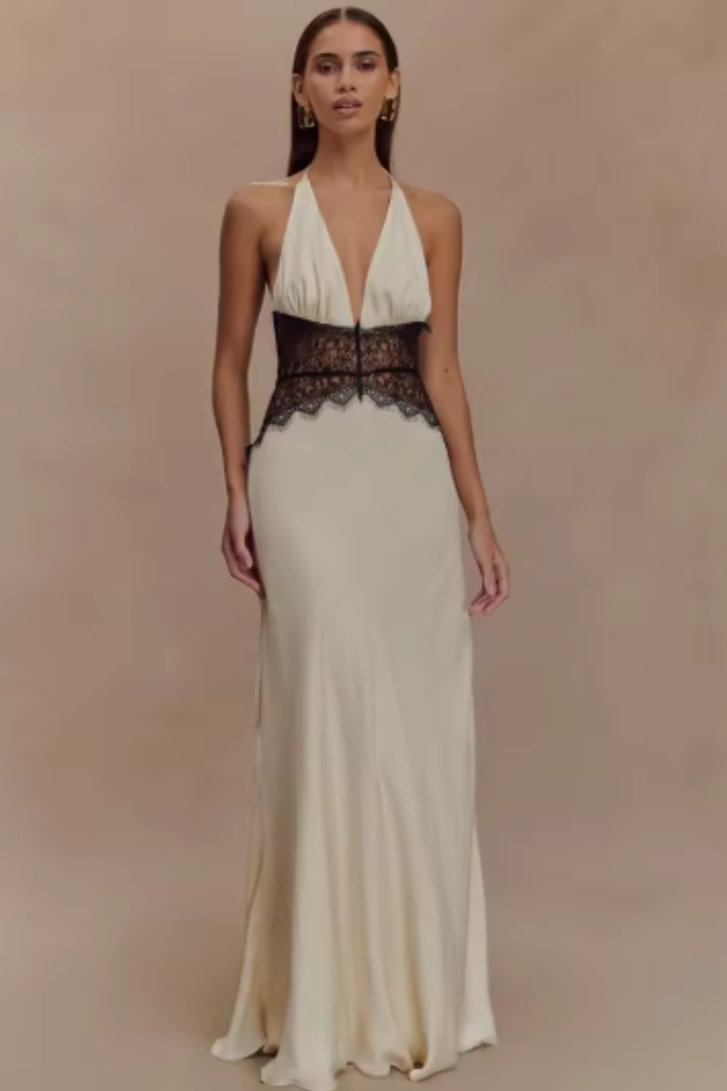Imogen | Women Halter Neck Backless Maxi Wedding Guest Dress
