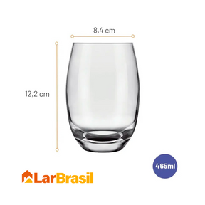 Kit com 15 Potes Herméticos de Vidro + 10 Copos de Vidro Aruba de Brinde