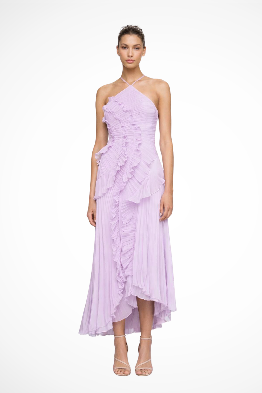Lyra | Women Wedding Guest Ruffle Maxi Dress with Layered Silhouette