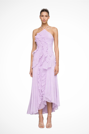 Lyra | Women Wedding Guest Ruffle Maxi Dress with Layered Silhouette