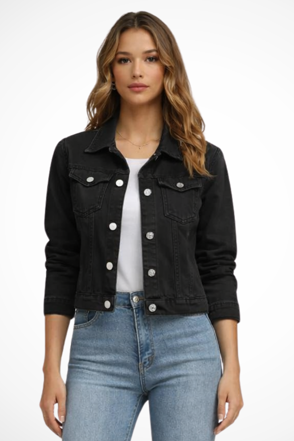 Harlow | Women’s Button Front Denim Jacket
