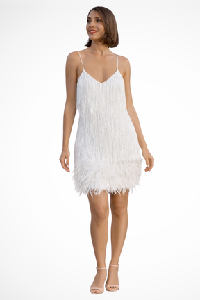 Faelyn | Women’s Fringe Detail Sleeveless Cocktail Dress
