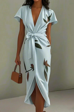 Anna | Women Elegant Wrap Midi Summer Dress