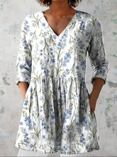 Jeanne | Long Blouse with V-Neck