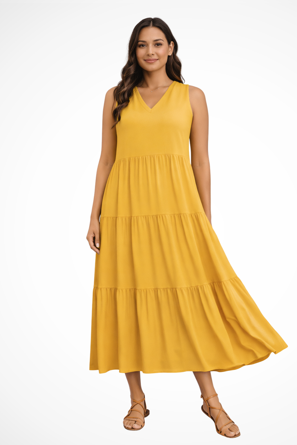 Florence | Women’s Sleeveless Tiered Maxi Summer Dress