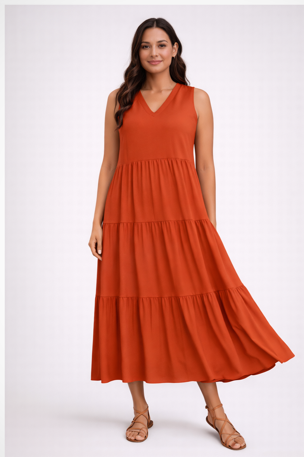 Florence | Women’s Sleeveless Tiered Maxi Summer Dress