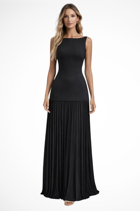 Eline | Women Elegant Pleated Formal Maxi Dress