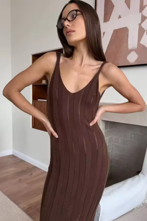 Serena | Women Sleeveless Knit Maxi Summer Wedding Guest Dress