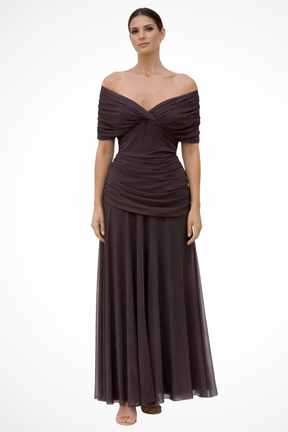 Gaby | Women Elegant Off-Shoulder Pleated Summer Dress