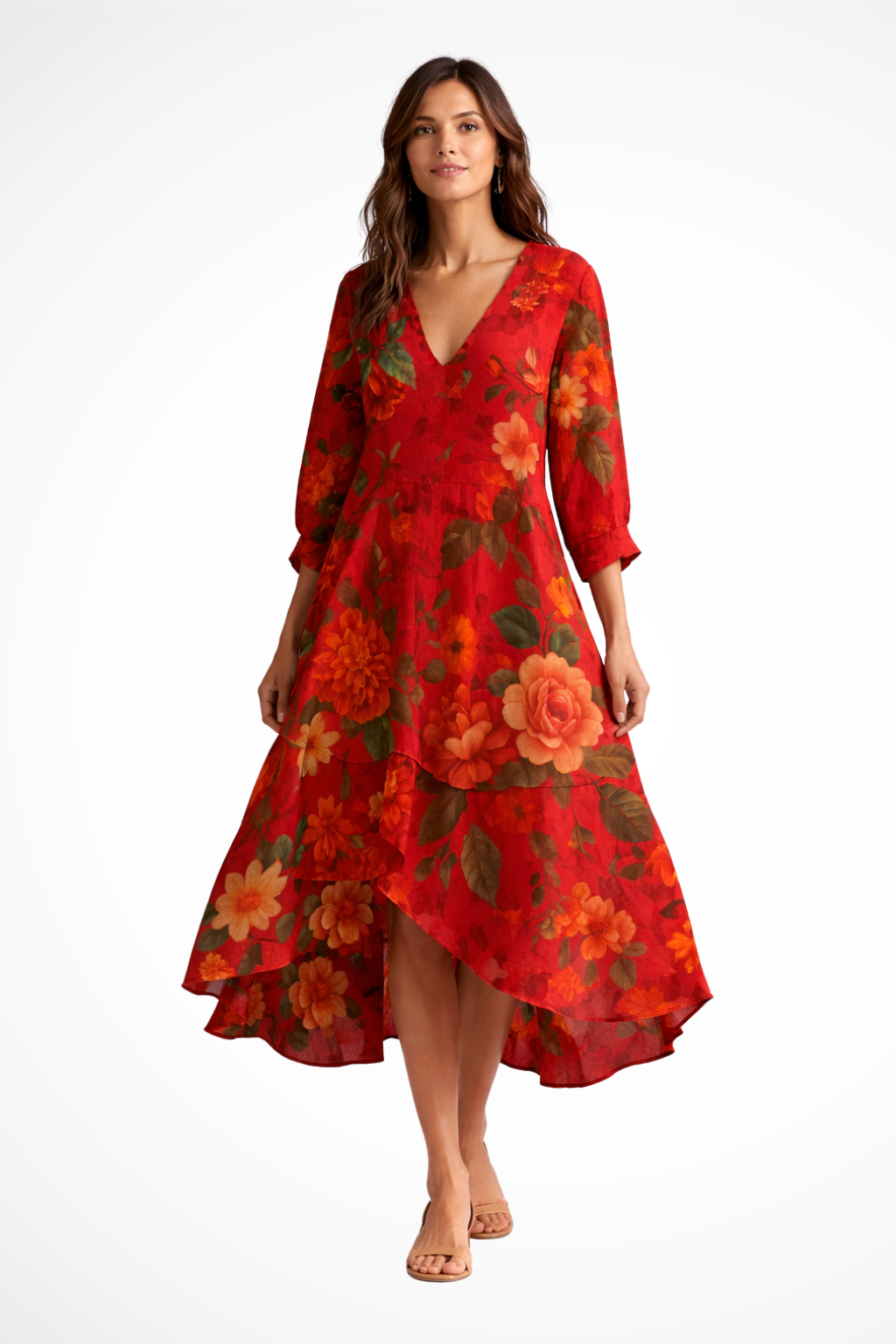 Eliza | Women Floral V Neck Boho Summer Dress