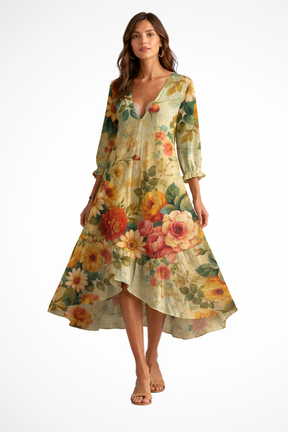 Eliza | Women Floral V Neck Boho Summer Dress