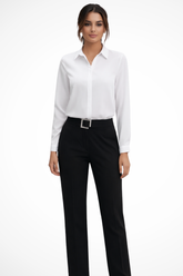 Luna | Women’s Tailored Long Sleeve Collared Blouse
