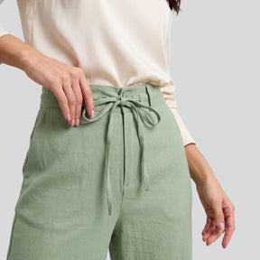 Calça Pantalona | Cintura Alta com Amarração