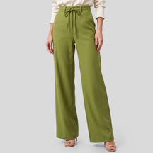 Calça Pantalona | Cintura Alta com Amarração