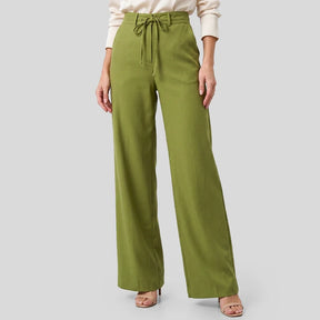 Calça Pantalona | Cintura Alta com Amarração