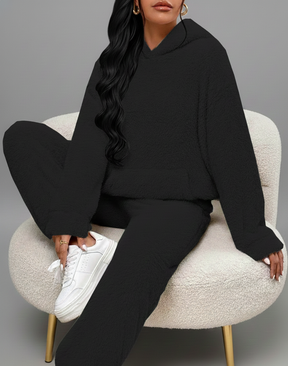 Cozy Teddy Style Women's Hoodie and Pants Set