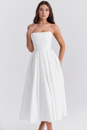 Midikleid Lea – mit floraler Stickerei aus Polyester