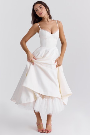Midikleid Elisa – doppellagiges Design aus Polyester