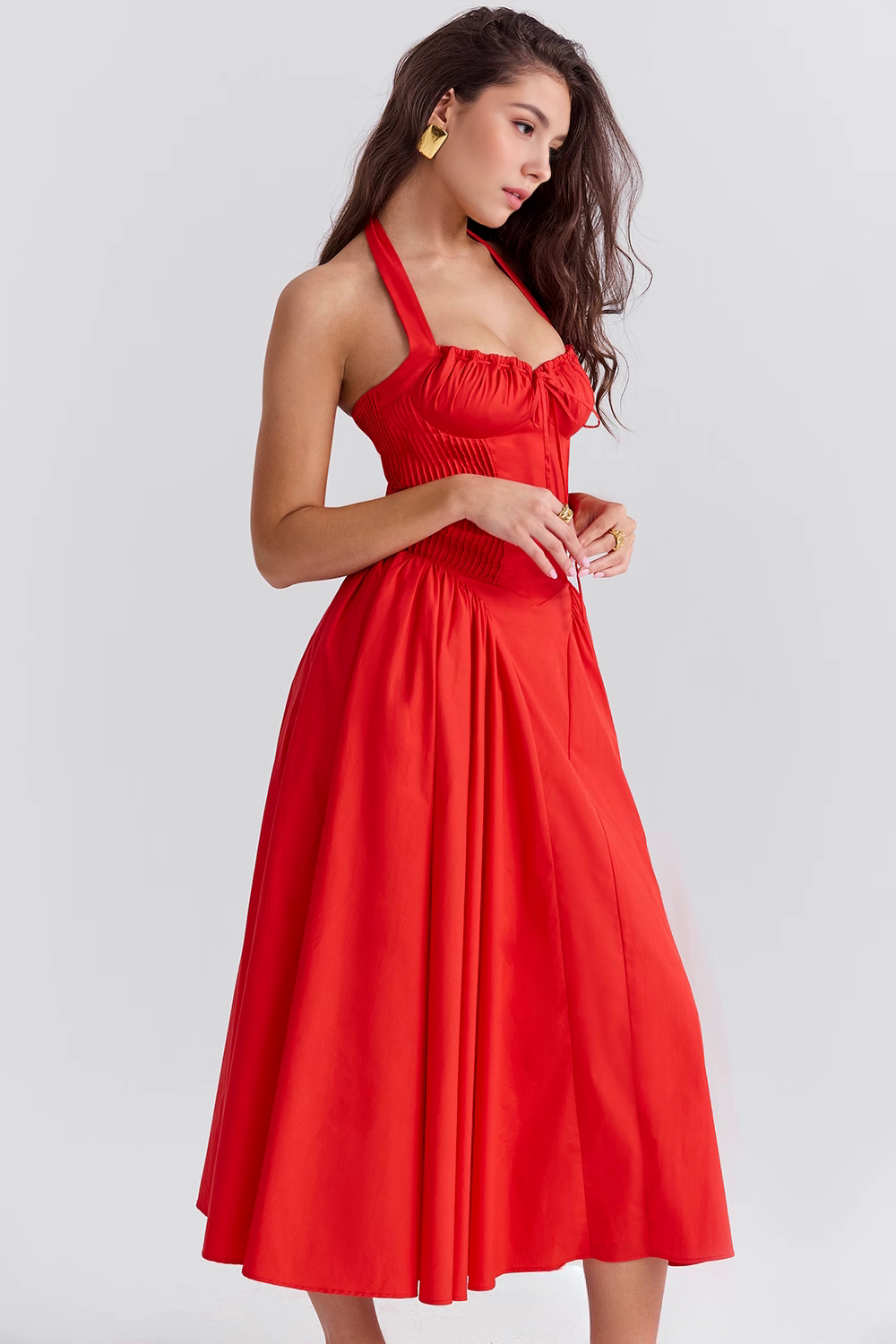 Midikleid Lena – figurformend aus Polyester
