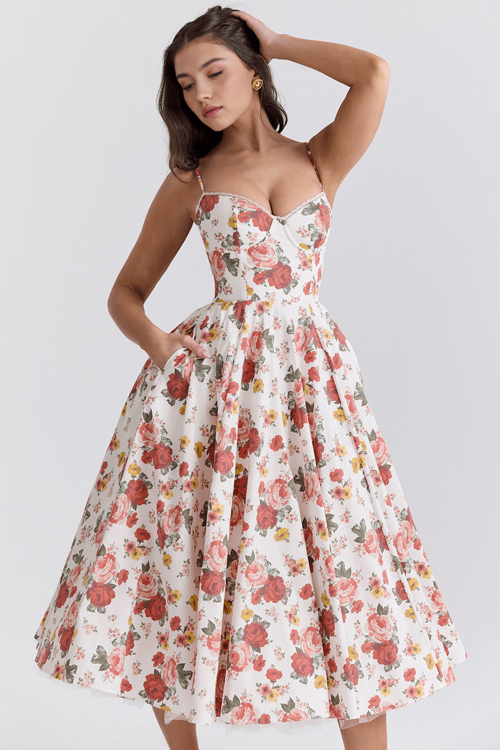 Midikleid Elisa – doppellagiges Design aus Polyester