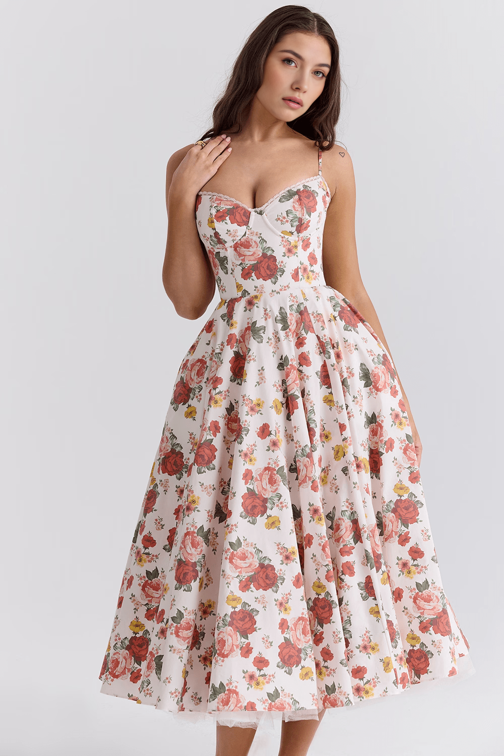 Midikleid Elisa – doppellagiges Design aus Polyester